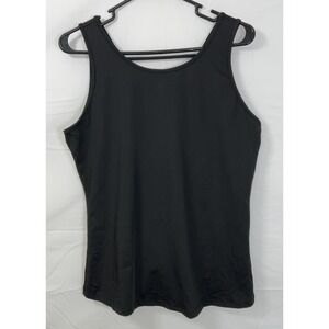NWT Women's Cool Run‎ Workout Athletic Wear Tank Top Ruched Back - Black - Large